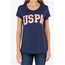 Kadın Lacivert Bisiklet Yaka Tişört