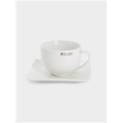 Чашка с блюдцем, 220 мл, квадратная, Даймонд