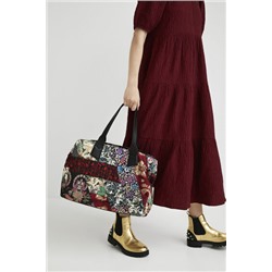 Bolso shopping bag jacquard floral