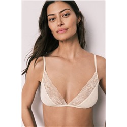 Sujetador triangular algodón amarillo NATURAL