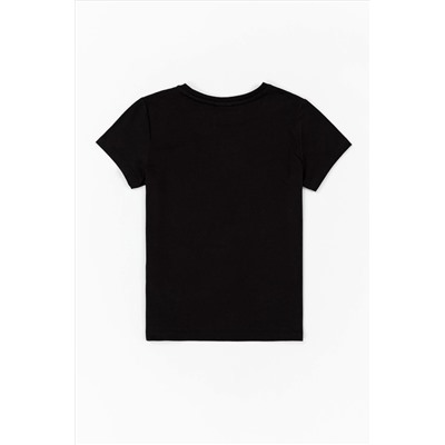 Çocuk Siyah Bisiklet Yaka Tişört