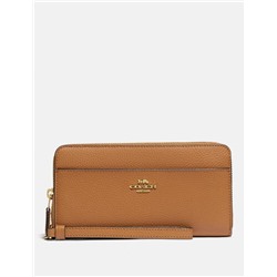 Accordion Zip Wallet With Wristlet Strap