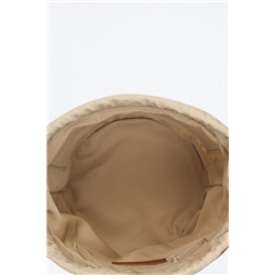 Bolso saco de rafia y piel St Tropez Beige y camel