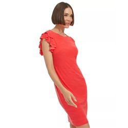 TOMMY HILFIGER Women's Flutter-Sleeve Jersey Shift Dress