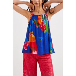 Blusa halter tropical
