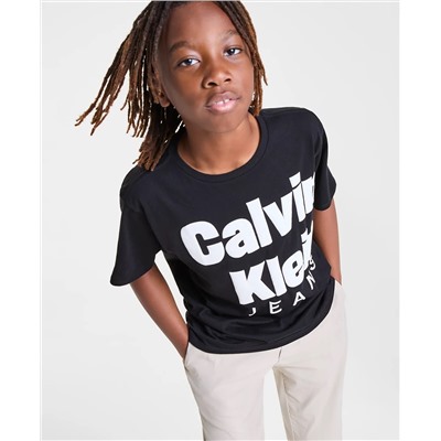 Calvin Klein Big Boys Logo Graphic Short-Sleeve T-Shirt