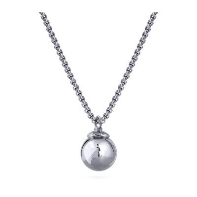 Кулон Геометрия (бусина 14мм; покрытие родий) 50-57см, Есть комплект