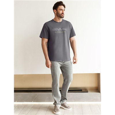 Свободная футболка  с авторским принтом