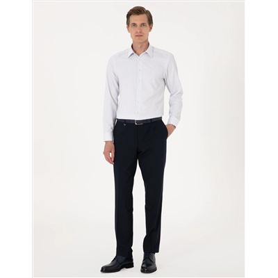 Mavi Kareli Slim Fit Uzun Kollu Gömlek