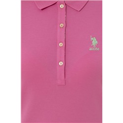Kadın Pembe Basic Polo Yaka Tişört