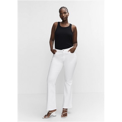 Jeans flare tiro medio