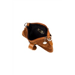 Bandolera de nobuk Marrón