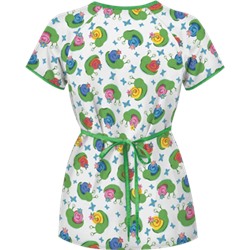 UA I Feel Pretty White Mock Wrap Scrub Top