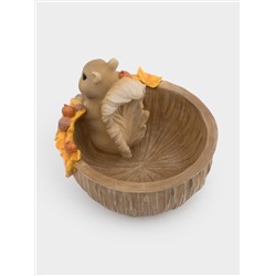 Конфетница, 17х14 см, полирезин, коричневая, Белка, Autumn forest