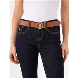 LADIES 38MM MEDALLION LOGO BELT