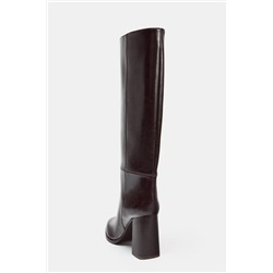 BLOCK HEEL KNEE-HIGH BOOTS