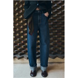 Jeans balloon bajo vuelto