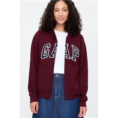 Relaxed Gap Logo Zip Hoodie