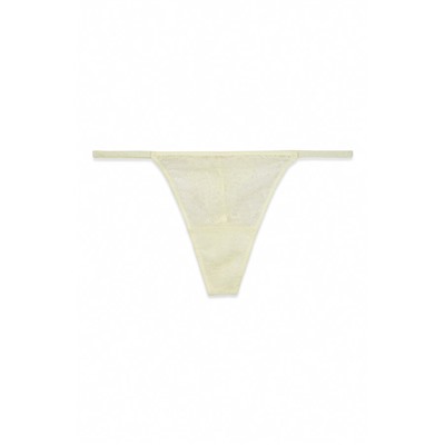 Tanga encaje floral amarillo