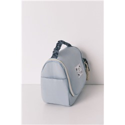 Neceser grande azul vivo flores