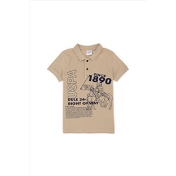 Erkek Çocuk Açık Haki Polo Yaka Tişört