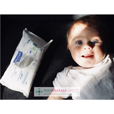 Mustela Lingettes de Coton BIO à l'Eau x60
