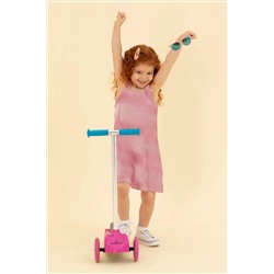 Kız Çocuk Pembe Örme Elbise