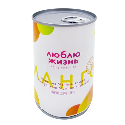 MYANMAR GOLDEN Mango puree 100% natural Люблю Жизнь Манго пюре 100% натуральное 430г