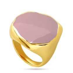 Кольцо Палитра (эмаль розовая; покрытие золото), Есть комплект