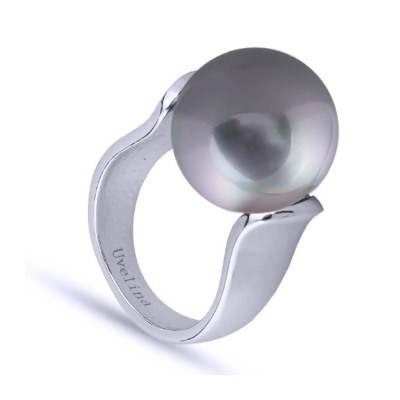 Кольцо (Майорка 16мм серо-голубая; покрытие родий), Есть комплект