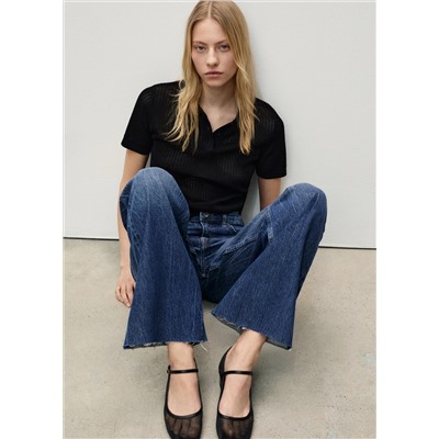 Jeans Danila wide leg tiro alto