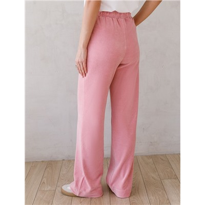 Прямые брюки из бархатистого велюра