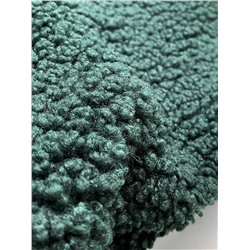 Женская шуба темно-зеленого из искусственного меха свободного кроя  Ank*o