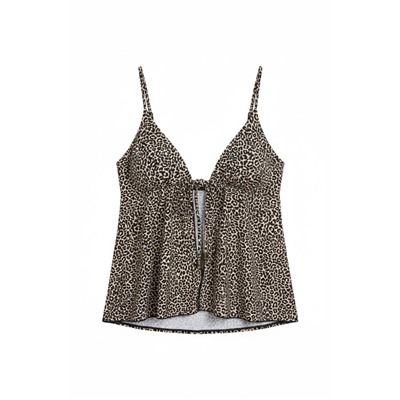 Top bikini tankini triangular animal print