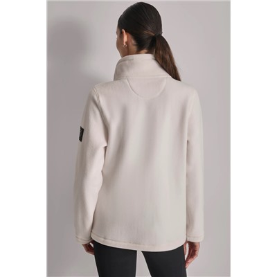 TECH FLEECE JACKET WITH MATTE SHINE LOGO SLEEVE PATCH