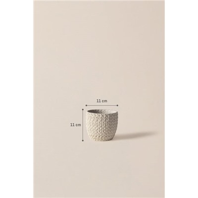 Dolly Saksı - Ekru - 11 cm
