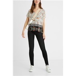 Camiseta manga corta flores