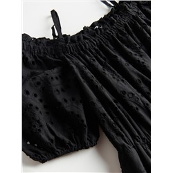 Midikleid mit Lochmuster