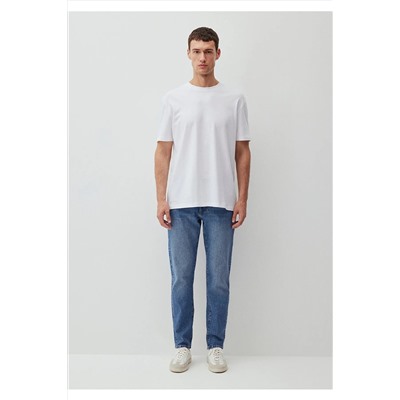 Mavi Beyaz Basic Tişört Loose Fit / Bol Rahat Kesim 066249-620