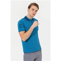 Erkek Petrol Basic Polo Yaka Tişört