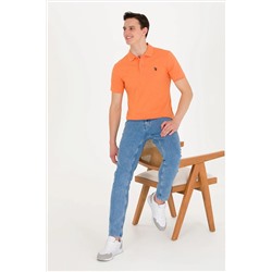 Erkek Turuncu Basic Polo Yaka Tişört