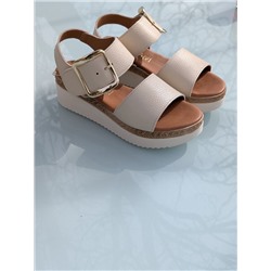 КОМБО испанские босоножки S44ACBeig+итальянская сумка AB.ZAPATOS PELLE · 2704 Beige АКЦИЯ
