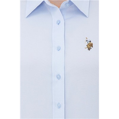 Kadın Açık Mavi Uzun Kollu Basic Gömlek