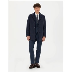 İndigo Ex. Slim Fit Kaşe Kaban