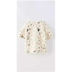 Детская блузка с пайетками и перьями  ЗАР*А💤 Цена на бирке 39,95€