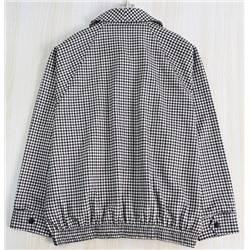 Модная куртка с клетчатыми лацканами и регланами АЙСИК*Л