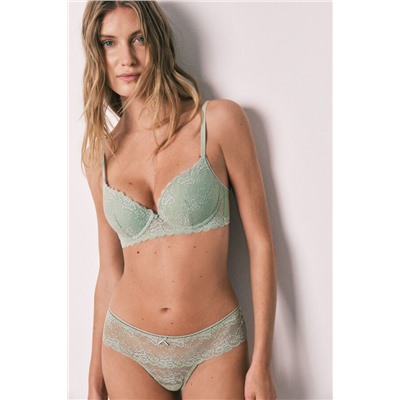 Braga ancha encaje verde