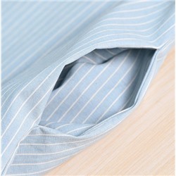 Хлопковая свободная повседневная рубашка средней длины с короткими рукавами