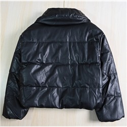 Свободная мягкая куртка из искусственной кожи с лацканами на потайных пуговицах  ЗАР*А