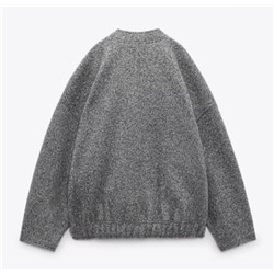 ZAR*A новая осенне-зимняя женская повседневная текстурная свободная куртка-бомбер